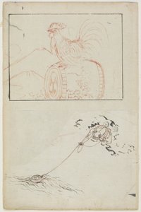 Tordens gud og hans tromme af Katsushika Hokusai