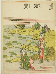 Hamamatsu, fra serien "Fifty-three Stations of the Tokaido (Tokaido gojusan tsugi)" af Katsushika Hokusai