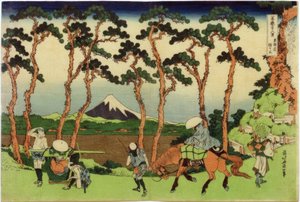 Hodogaya på Tôkaidô Street af Katsushika Hokusai