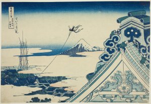 Hongan-ji tempel hånd MP ved Asakusa medlem Edo (Toto Asakusa Hongan-ji tempel), fra serien s "Ti rty x view of mount t Fuji (Fugaku Usaju Rokukatsura)" af Katsushika Hokusai