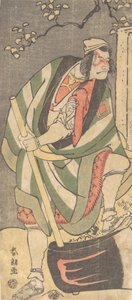 Ichikawa Grape Dyeing Dan Juro er medlem af Mungakus første udnævnelse. . . , 1781-1801. af Katsushika Hokusai