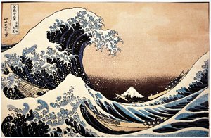 Japan, maleri af Den store bølge af Katsushika Hokusai