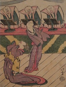 Kabuki-scenen, ca. 1811-13 (tryk) af Katsushika Hokusai