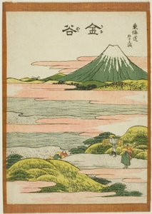 Kanaya, fra serien "Fifty-three Stations of the Tokaido (Tokaido gojusan tsugi)" af Katsushika Hokusai