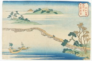 Klar efterårsvejr i Chōkō fra serien »Otte udsigter fra Ryūkyū« | af Katsushika Hokusai