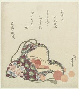Kvartsperler med brokadepose af Katsushika Hokusai