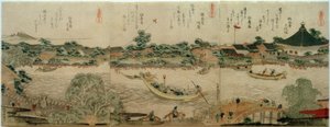 Kulthalle des Komagata-Tempels af Katsushika Hokusai