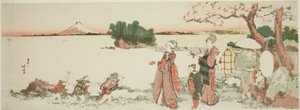 Damer i Shichirigahama af Katsushika Hokusai