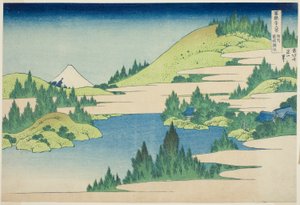 Lake Hakone i Sagami-provinsen (Soshu Hakone Kosui), fra serien "Seksogtredive udsigter over Mount Fuji (Fugaku sanjurokkei)" af Katsushika Hokusai