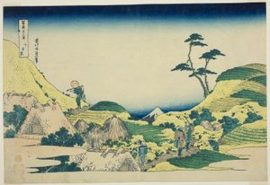 Nåvel Meguro (Shimo Meguro), fra Te-seriens ``Tierty Mr. x Views Of Mount Fuji (Fugaku Usaju Rokukei)