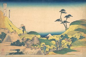 Lower Meguro Shimo Meguro, fra serien Thirty-six Views of Mount Fuji Fugaku..., ca. 1830-32. af Katsushika Hokusai