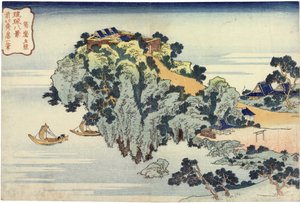 Aftenscene i Jungai, fra serien Eight views of the Ryukyu Islands (Jungai sekisho) - Tryk af Katsushika Hokusai (1760-1849), japansk kunst af Katsushika Hokusai