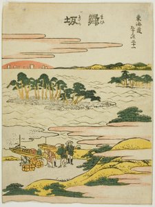Maisaka, fra serien "Fifty-three Stations of the Tokaido (Tokaido gojusan tsugi)" af Katsushika Hokusai