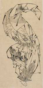 Mandlig danser, Manzai, slutningen af det 18. århundrede fra det 19. århundrede. af Katsushika Hokusai