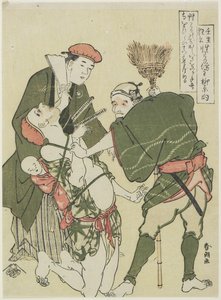 ondsindet præst, ca. 1790 af Katsushika Hokusai