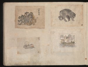 Miniaturetegninger til håndværkere af Katsushika Hokusai