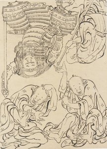 Diverse figurer, slutningen af 1700-begyndelsen af 1800-tallet. af Katsushika Hokusai