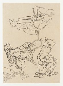 Diverse figurer, slutningen af 1700-begyndelsen af 1800-tallet. af Katsushika Hokusai