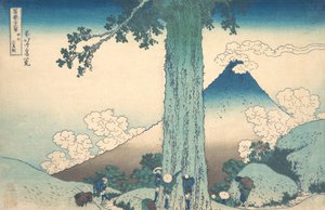 Mishima Pass i Kai-provinsen Koshu Mishima goe, fra serien Thirty-six Views ..., ca. 1830-32. af Katsushika Hokusai