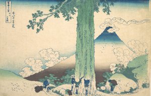 Mishima Pass i Kai-provinsen Koshu Mishima goe, fra serien Thirty-six Views ..., ca. 1830-32. af Katsushika Hokusai