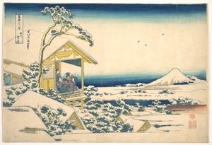 Morgenen efter sneen ved Koishikawa i Edo (Koishikawa yuki no ashita), fra serien »De 36 udsigter over Fuji« (Fugaku sanjūrokkei) af Katsushika Hokusai