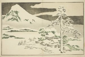 Mount Fuji om vinteren, fra billedbogen med realistiske malerier af Hokusai af Katsushika Hokusai