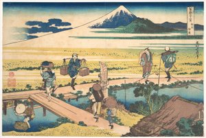 Nakahara i Sagami-provinsen (Sōshū Nakahara), fra serien »De 36 udsigter over Fuji-bjerget« (Fugaku sanjūrokkei) af Katsushika Hokusai