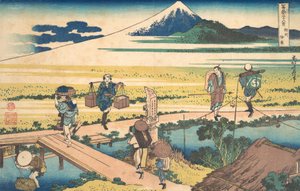 Nakahara i Sagami-provinsen Soshu Nakahara, fra serien Thirty-six Views of M..., ca. 1830-32. af Katsushika Hokusai