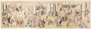 Nytårsdag på Ōgiya-bordellet i Yoshiwara af Katsushika Hokusai