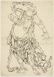 En af Nio (A Guardian), ca. 1815-1849 (blæk på papir) af Katsushika Hokusai