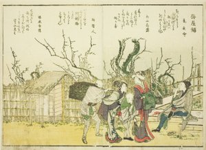 Plum Garden (Umeyashiki), fra bind. 1 i den illustrerede bog "Fine udsigter over den østlige hovedstad på et øjeblik (Toto shokei ichiran)" af Katsushika Hokusai