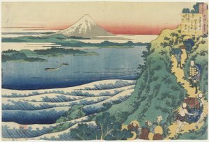 Digt af Yamabe no Akahito, fra hundrede digte forklaret af sygeplejersken, ca. 1839 (tryk i farvet træblok)