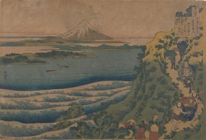 Digt af Yamade no Akahito af Katsushika Hokusai