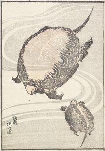 Sayama-ga-ike pon d medlem Musashi P Rovinse, 1817 af Katsushika Hokusai