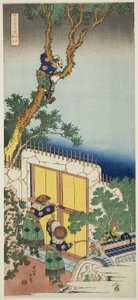 Sei Shonagon, fra serien "A True Mirror of Japanese and Chinese Poems (Shiika shashin kyo)" af Katsushika Hokusai