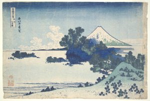 Shichiriga-hama i Sagami-provinsen, fra serien Thirty-six Views of Mount Fuji af Katsushika Hokusai