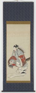 Six Immortals of Poetry: Ariwara no Narihara, ca. 1806-08 (blæk og farve på papir) af Katsushika Hokusai