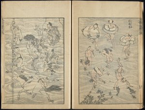 Skitsebog, 1816 (træbloktryk) af Katsushika Hokusai