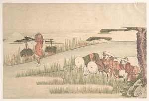 Forår i rismarkerne af Katsushika Hokusai