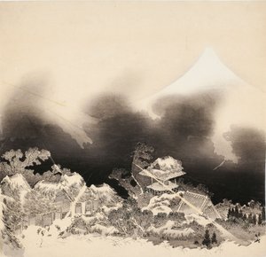 Storm i bjergene af Katsushika Hokusai