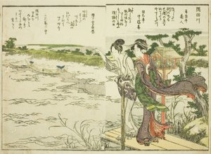 Sumida River, fra bind. 1 i den illustrerede bog "Fine udsigter over den østlige hovedstad på et øjeblik (Toto shokei ichiran)" af Katsushika Hokusai
