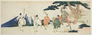 Den østlige rejse for den berømte digter Ariwara og Narihira af Katsushika Hokusai