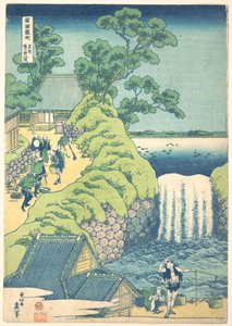 Vandfaldet ved Aoigaoka i den østlige hovedstad (Tōto Aoigaoka no taki), fra serien »En rundrejse til vandfald i forskellige provinser« (Shokoku taki meguri) af Katsushika Hokusai