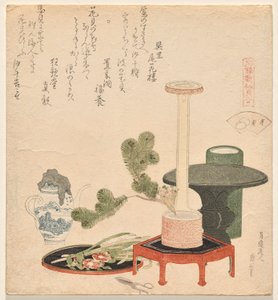 The Flower Shells, fra serien Genroku Poem-Shell Matching Game af Katsushika Hokusai