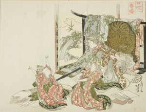 The Four Sleepers in Spring Dawn (Shisui shunsho) af Katsushika Hokusai