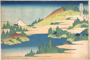Søen ved Hakone i Sagami-provinsen (Sōshū Hakone kosui), fra serien »De 36 udsigter over Fuji-bjerget« (Fugaku sanjūrokkei) af Katsushika Hokusai