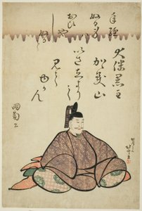 Poeten Otomo no Kuronushi, fra serien Six Immortal Poets (Rokkasen) af Katsushika Hokusai
