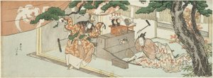 Sværdsmeden Munechika og Inaris gud af Katsushika Hokusai