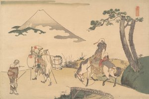 Toppen af Mount Fuji, ca. 1800. af Katsushika Hokusai