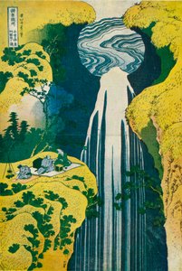 Vandfaldet i Amida bag Kiso Road, c1832. 1925 af Katsushika Hokusai